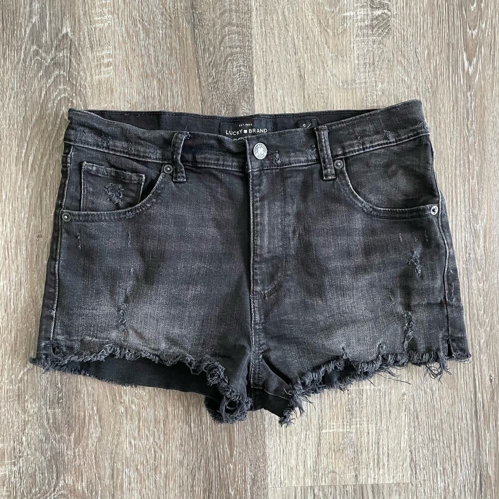 Lucky Brand The High Rise Shortie Denim Jean Shorts - Size: 6 / 28